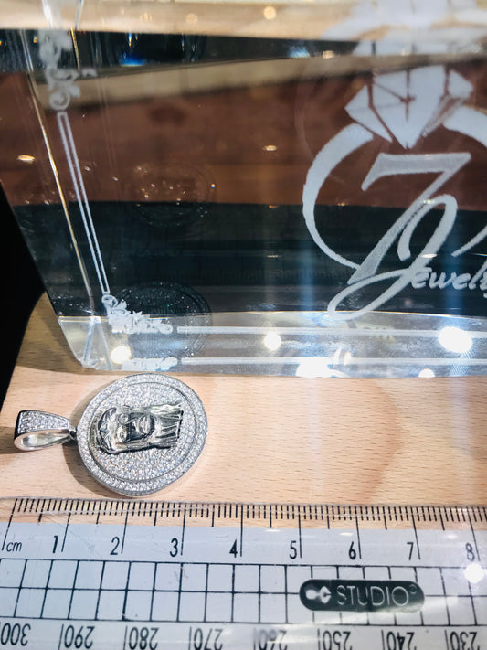 Pendentif en argent sterling avec pierres en oxyde de zirconium