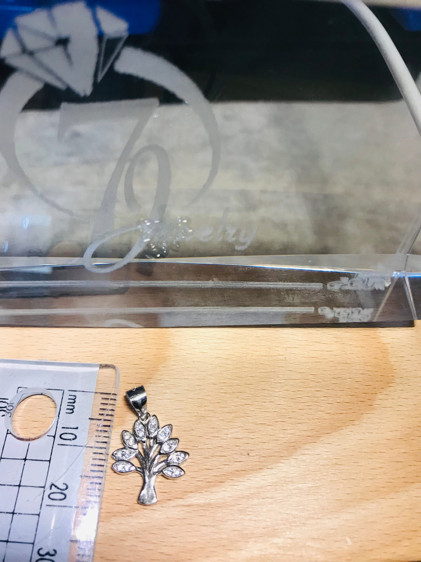 Pendentif arbre généalogique en argent sterling