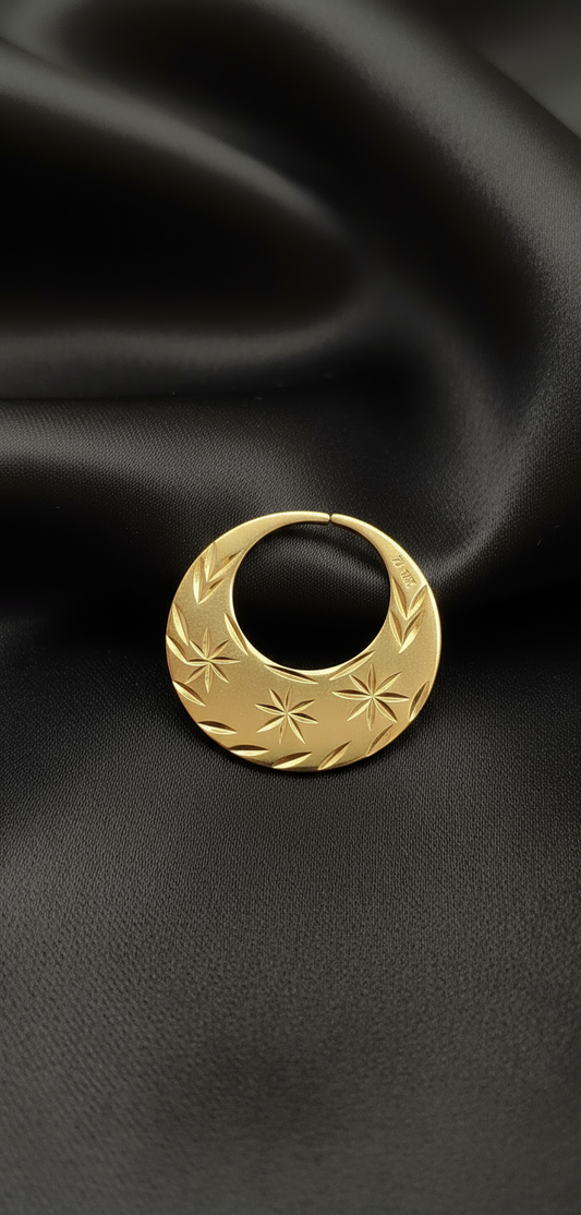 18k Real Gold Nattiyan Classic Earrings (Sizes Available)