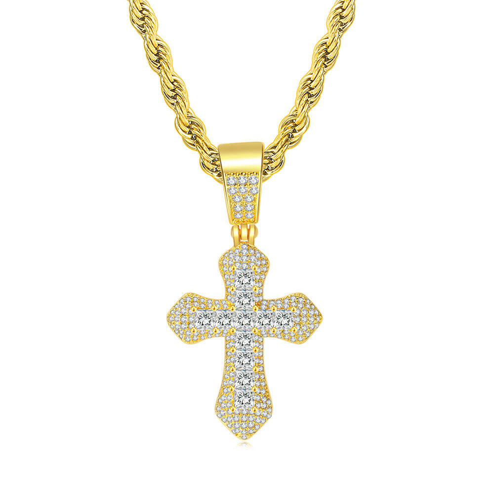 Pendentif mini croix en oxyde de zirconium