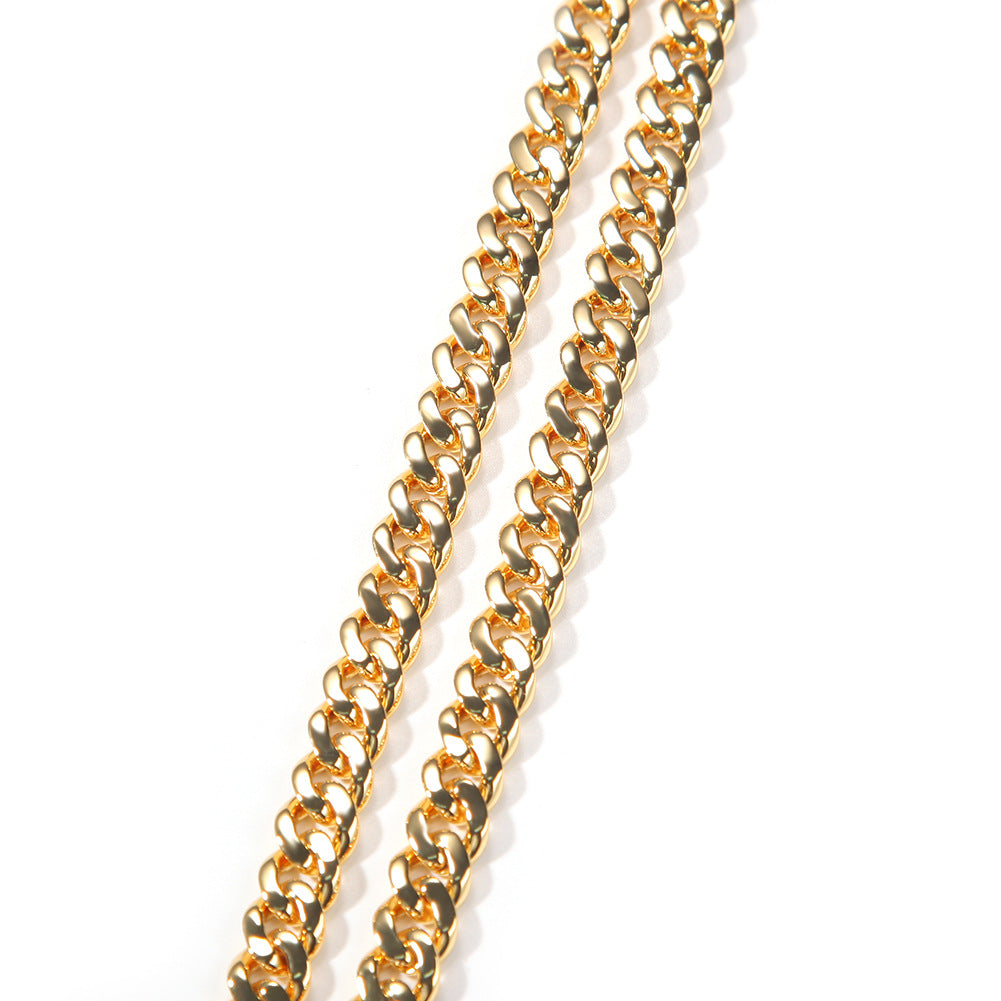 Chaîne à maillons cubains Miami Iced Out de 10 mm