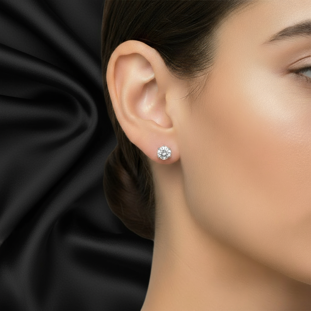 Boucles d'oreilles à tige magnétiques non perçantes à la mode