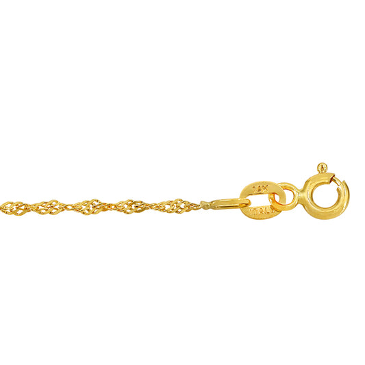 Real gold Singapore chain (1.5mm)