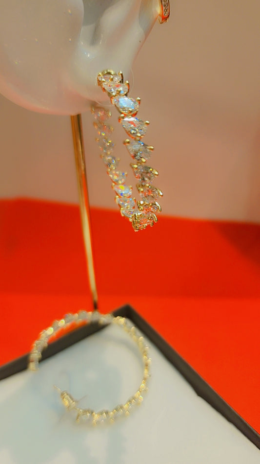 Boucle d'oreille plaquée or