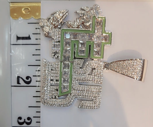 Pendentif plaqué or glacé