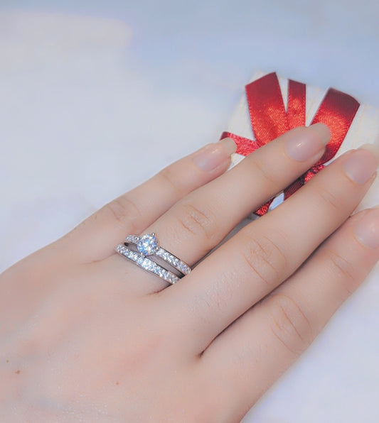 Bague empilée en argent sterling