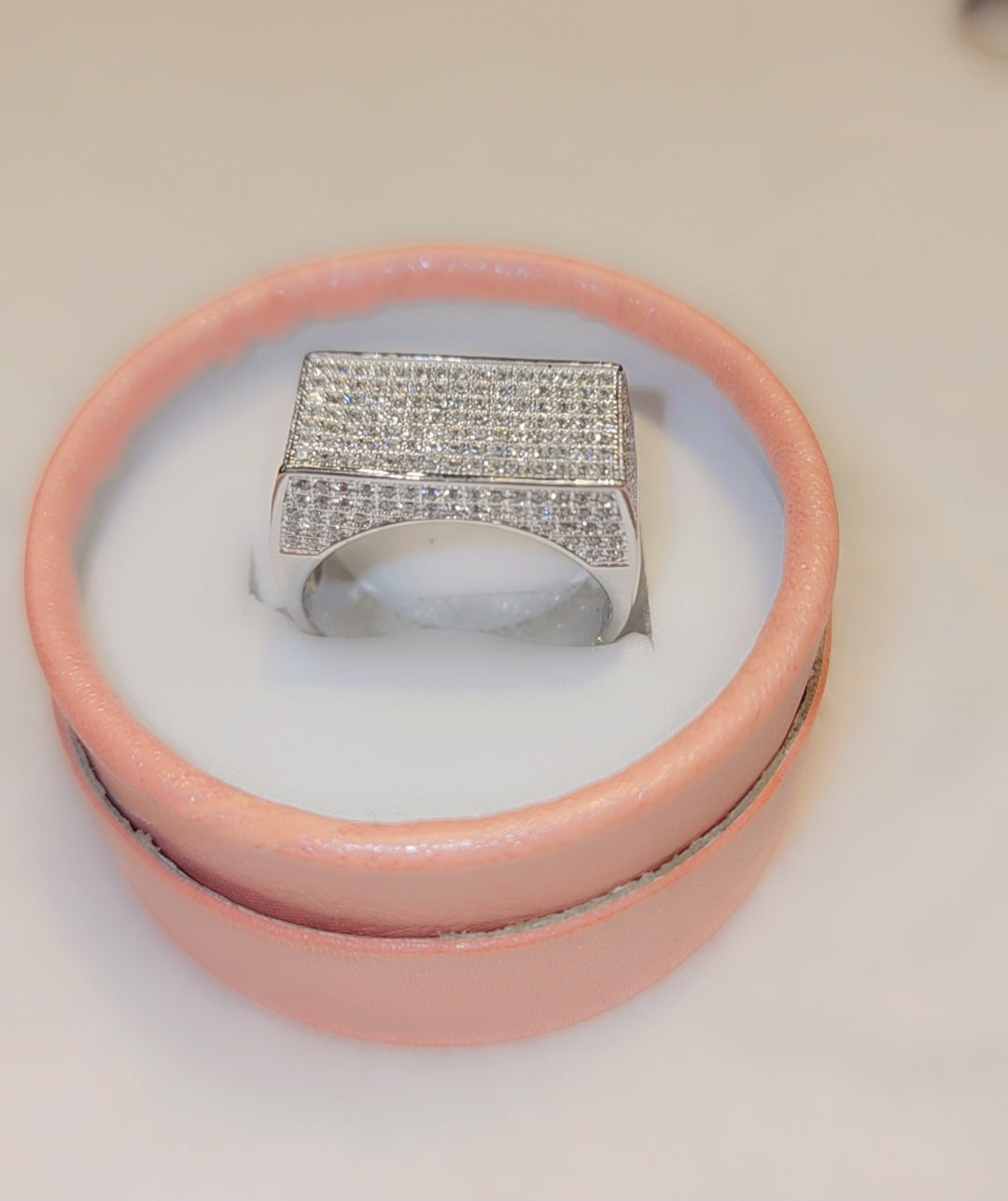 Bague en argent sterling avec effet glacé