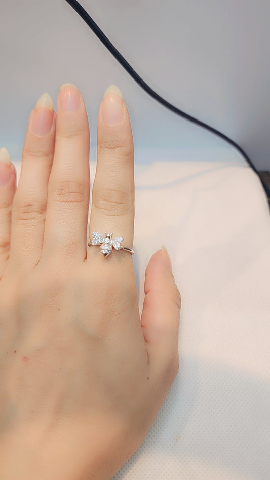 Bague bourdon en argent sterling