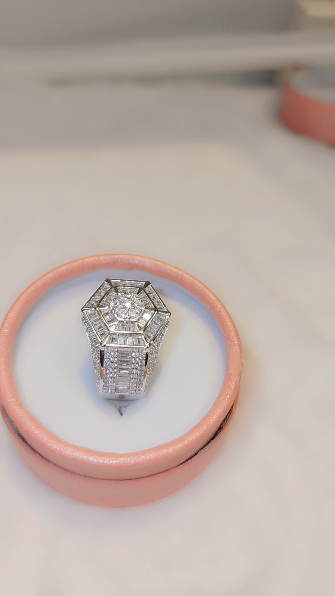 Sterling silver iced out ring