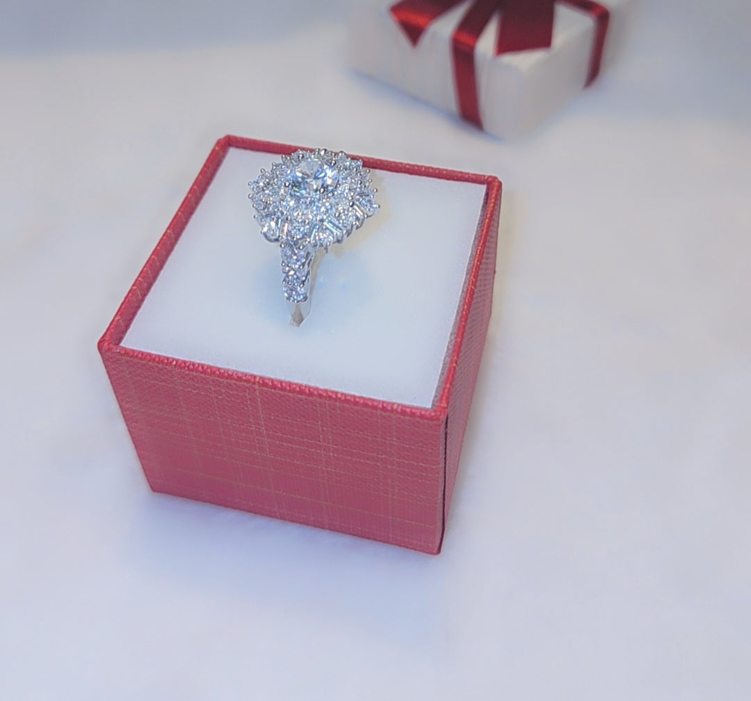 Bague flocon de neige en argent sterling