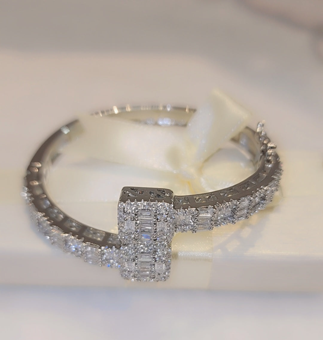 Iced out bangle