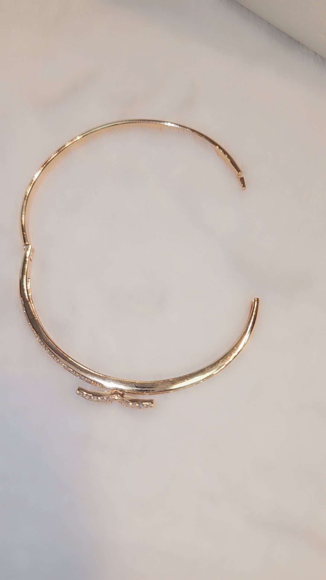 Gold plated butterfly bangle