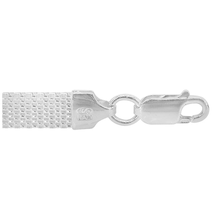Chaîne coréenne plate en argent sterling (7 mm)
