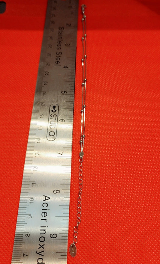 Real silver ball Anklet