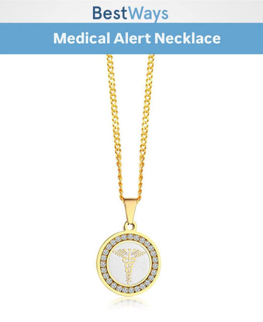 Stay safe and stylish with the BestWays Medical Alert Necklace. Crafted from gold-tone stainless steel with sparkling AAA cubic zirconia, it features an engraved medical symbol for quick identification in emergencies.
Hypoallergenic, tarnish-resistant, and perfect for diabetes, allergies, heart conditions, and more.