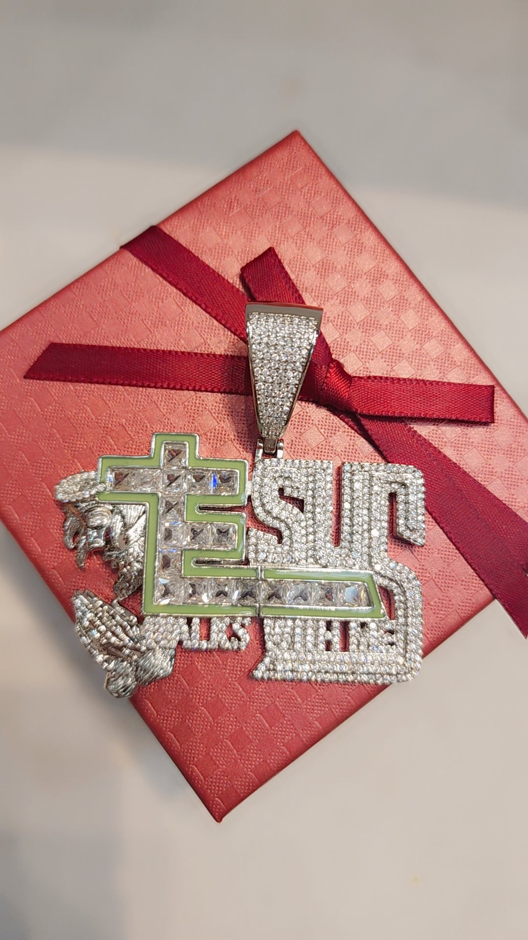 Pendentif plaqué or glacé