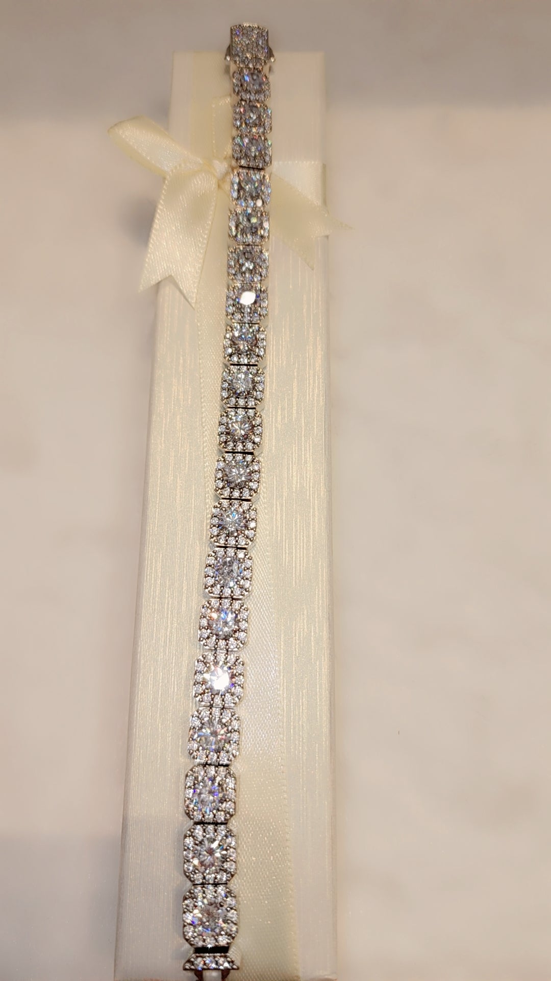 Bracelet de tennis plaqué or glacé