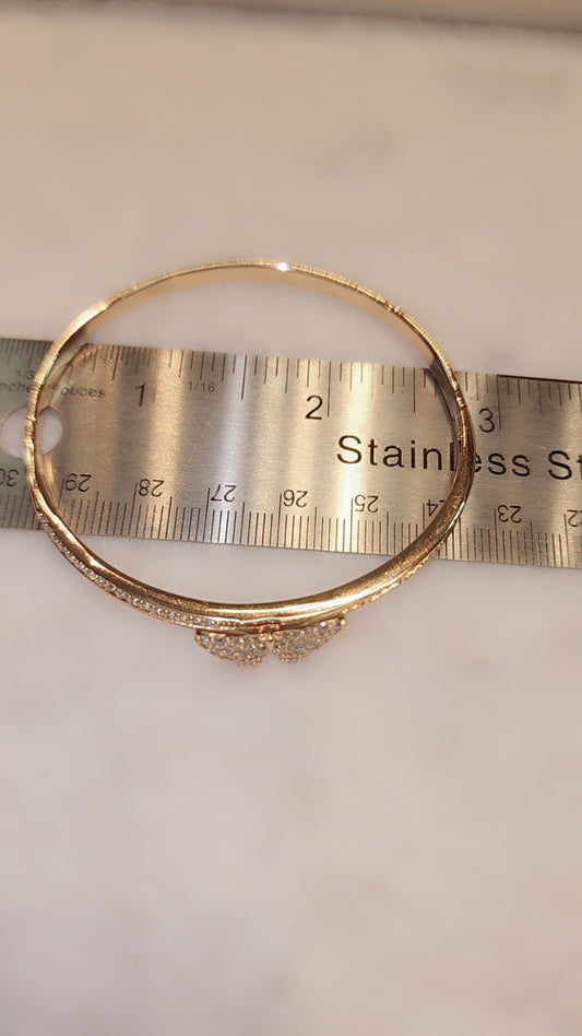 Gold plated butterfly bangle