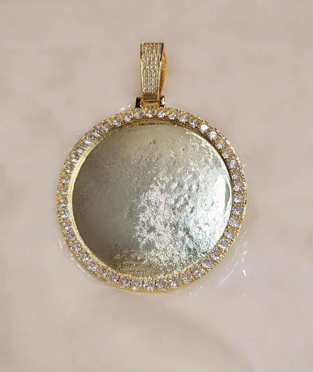 Iced out picture pendant