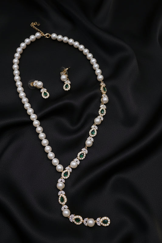 White gold plated set