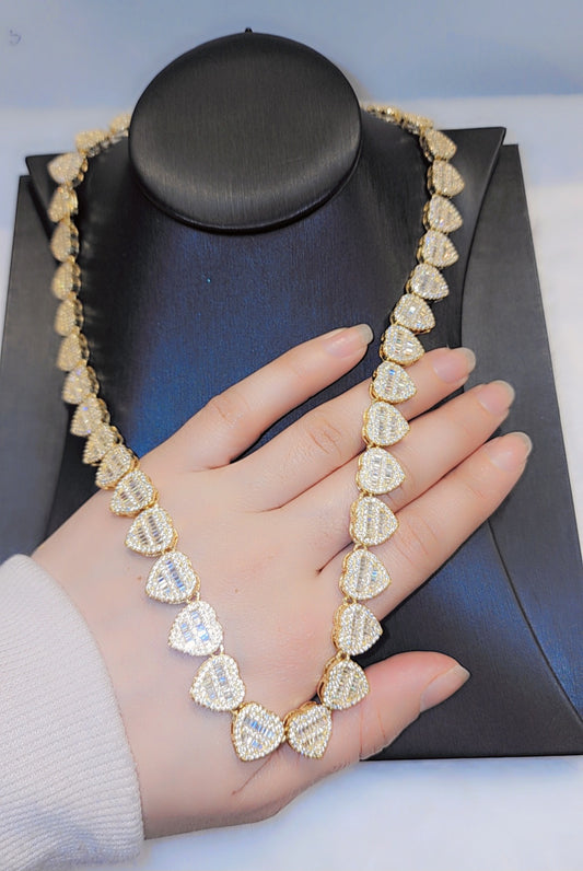 Chaîne plaquée or glacée