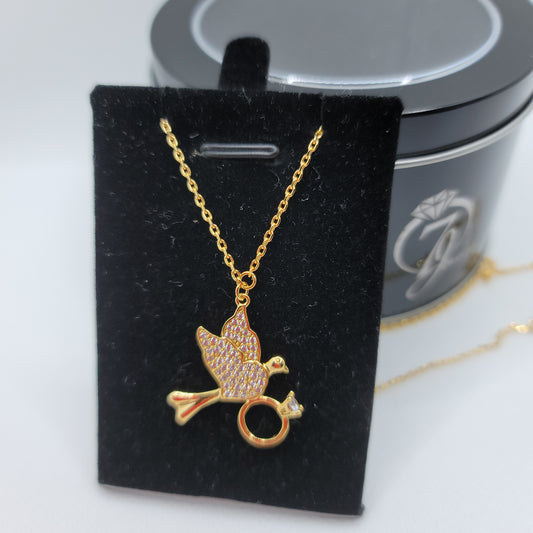 Collier bague de promesse de la Saint-Valentin