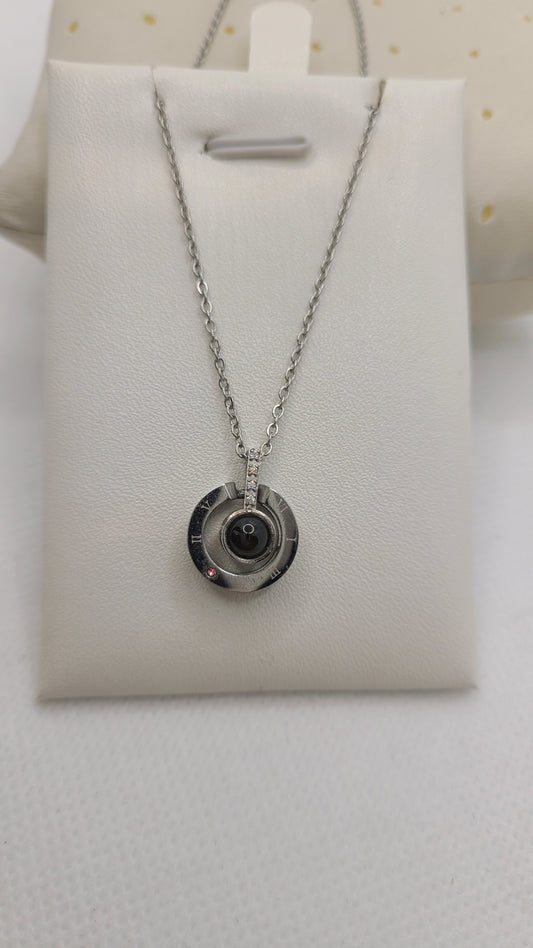 316L stainless steel 100 languages Ilove you Valentine's Day present necklace