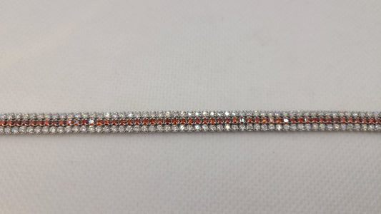 Bracelet en argent sterling avec pierres rouges