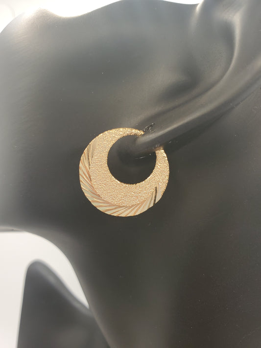 Argent véritable 18 carats PVD, plaqué or, sablage Nattiyan - Dernières tendances