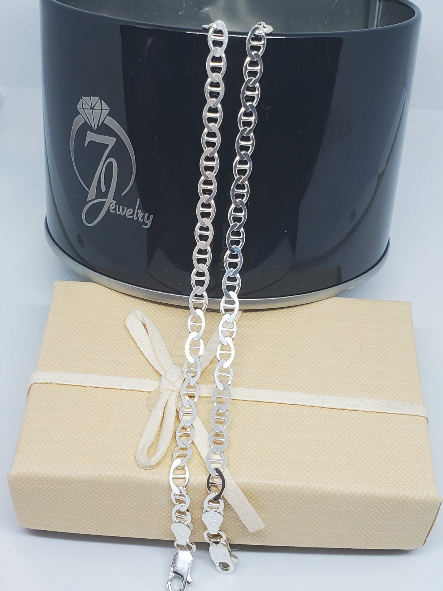 Real Silver Gucci link Anklets - 7Jewelry