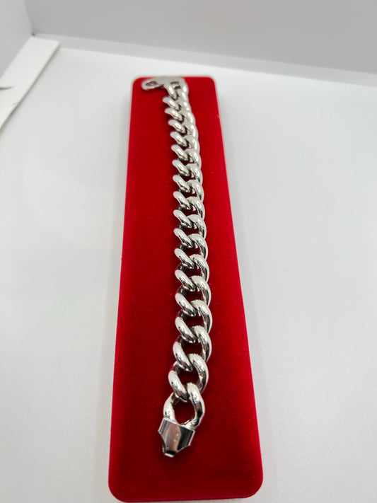 Bracelets en argent véritable plaqué rhodium