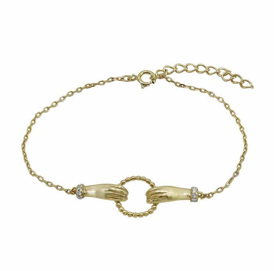 Bracelet mains en argent sterling