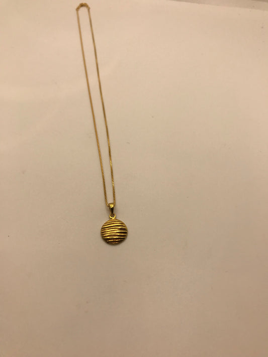 Sterling silver gold filled round necklace