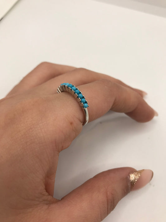 Bague en argent sterling avec turquoise