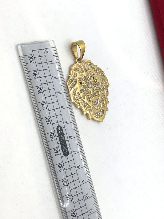 Pendentif Lion Plaqué Or 18 carats