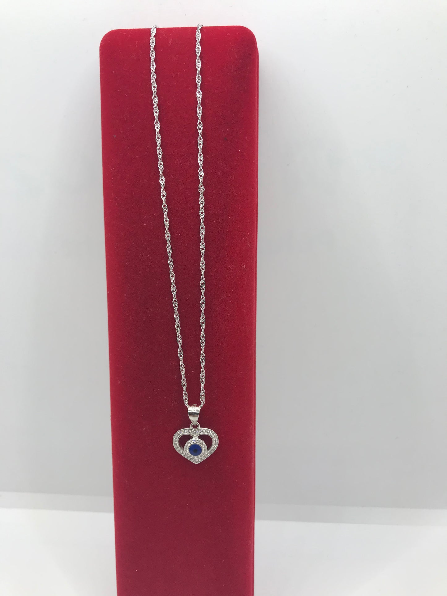 Real Silver evil eye necklace