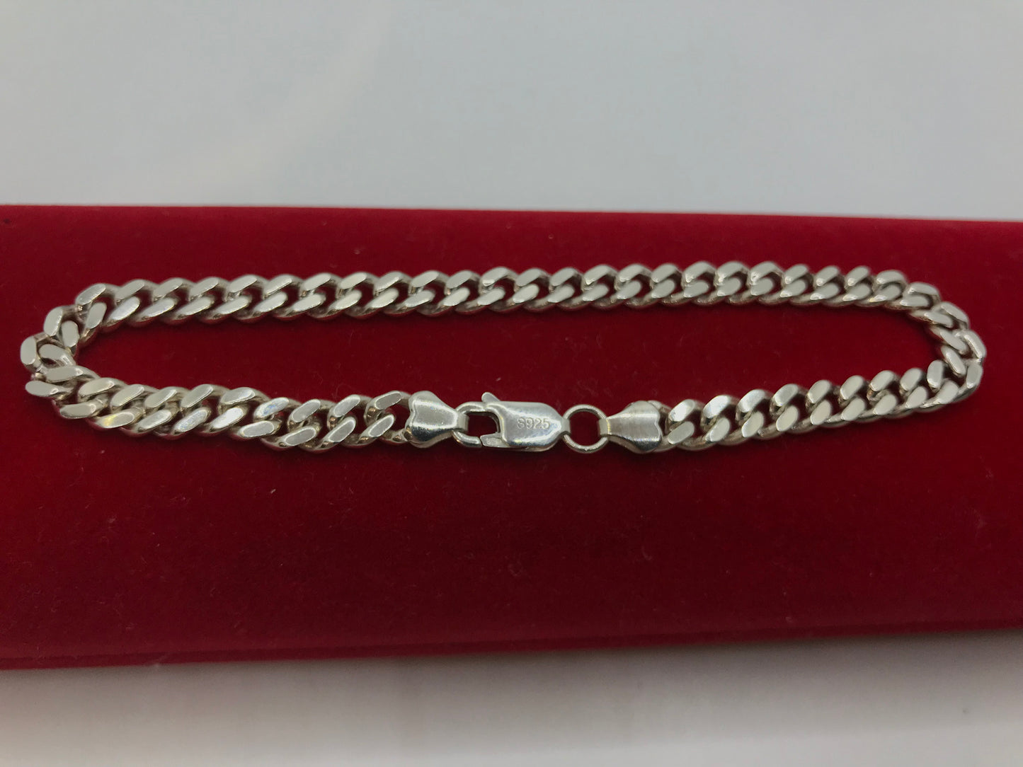 Bracelet à maillons cubains en argent sterling