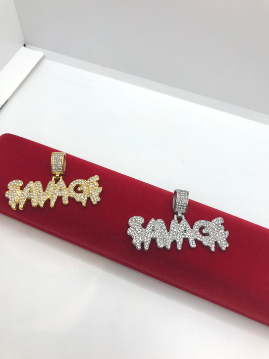 Pendentif hip-hop glacé sauvage