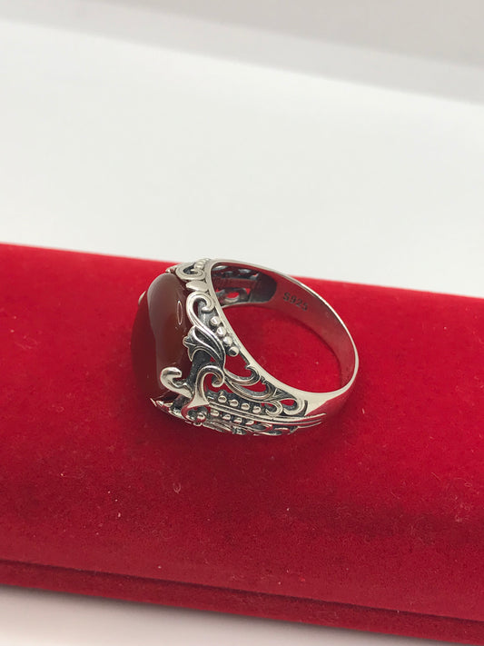 Bague en argent sterling avec agate