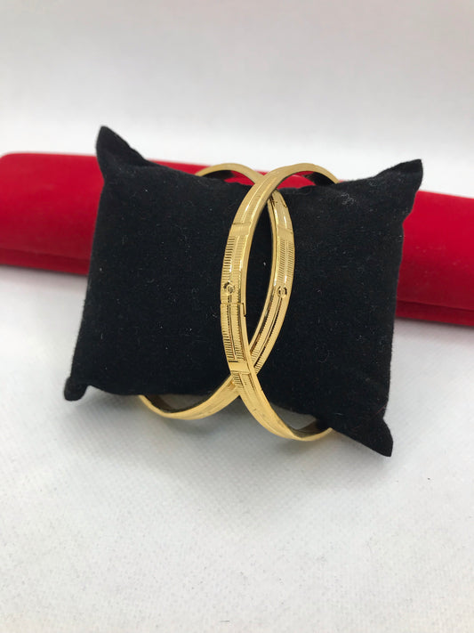 Gold plated designer bangle