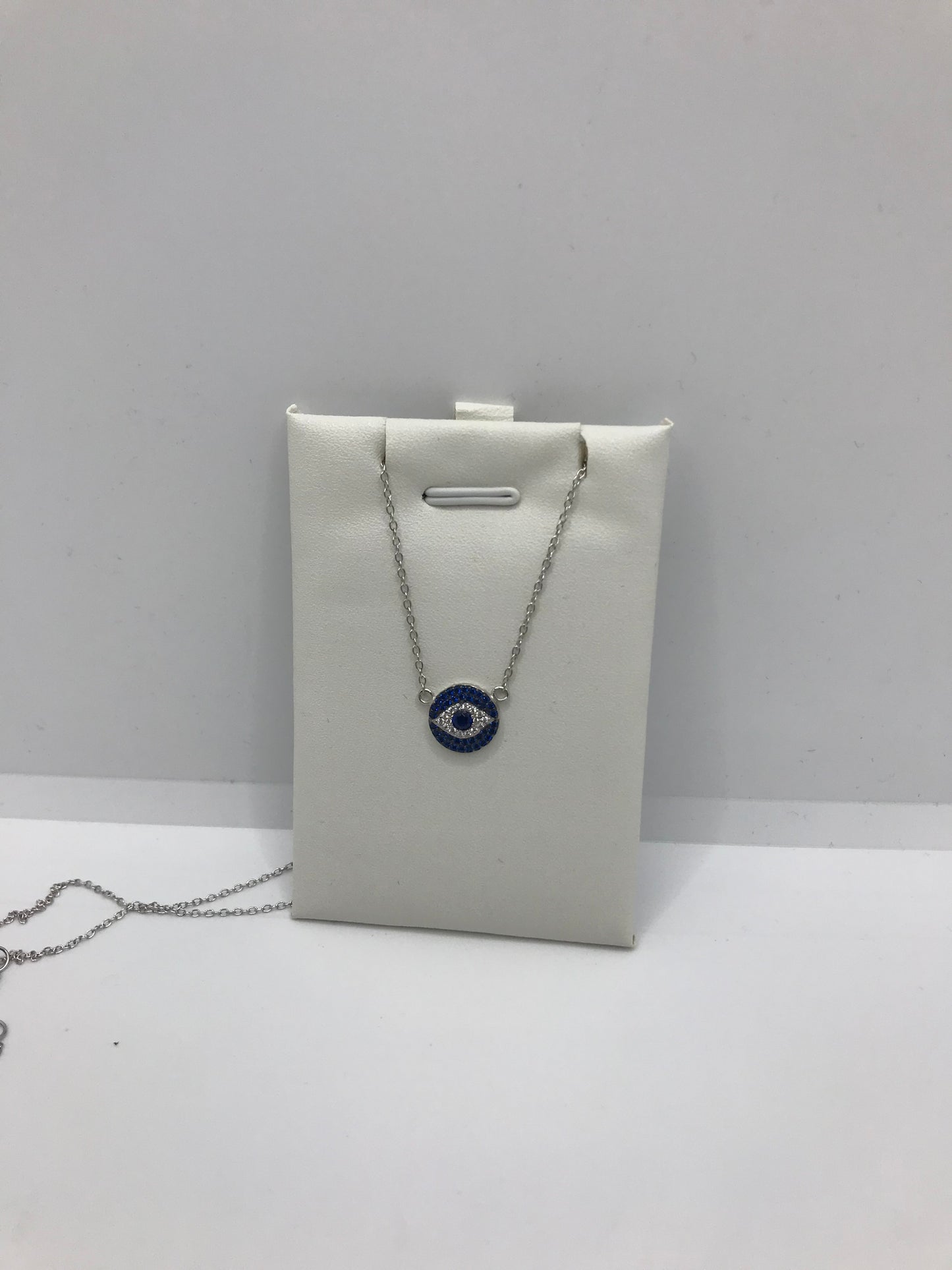 Sterling silver evil eye necklace