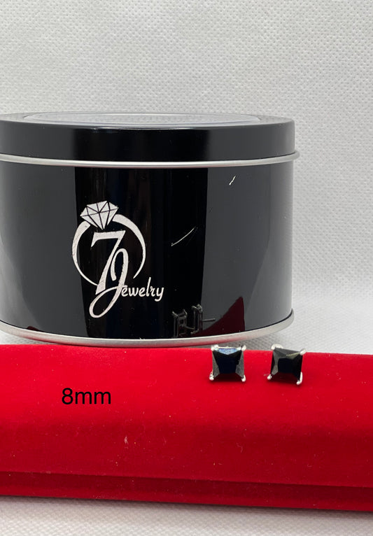 Sterling silver stud(black square)