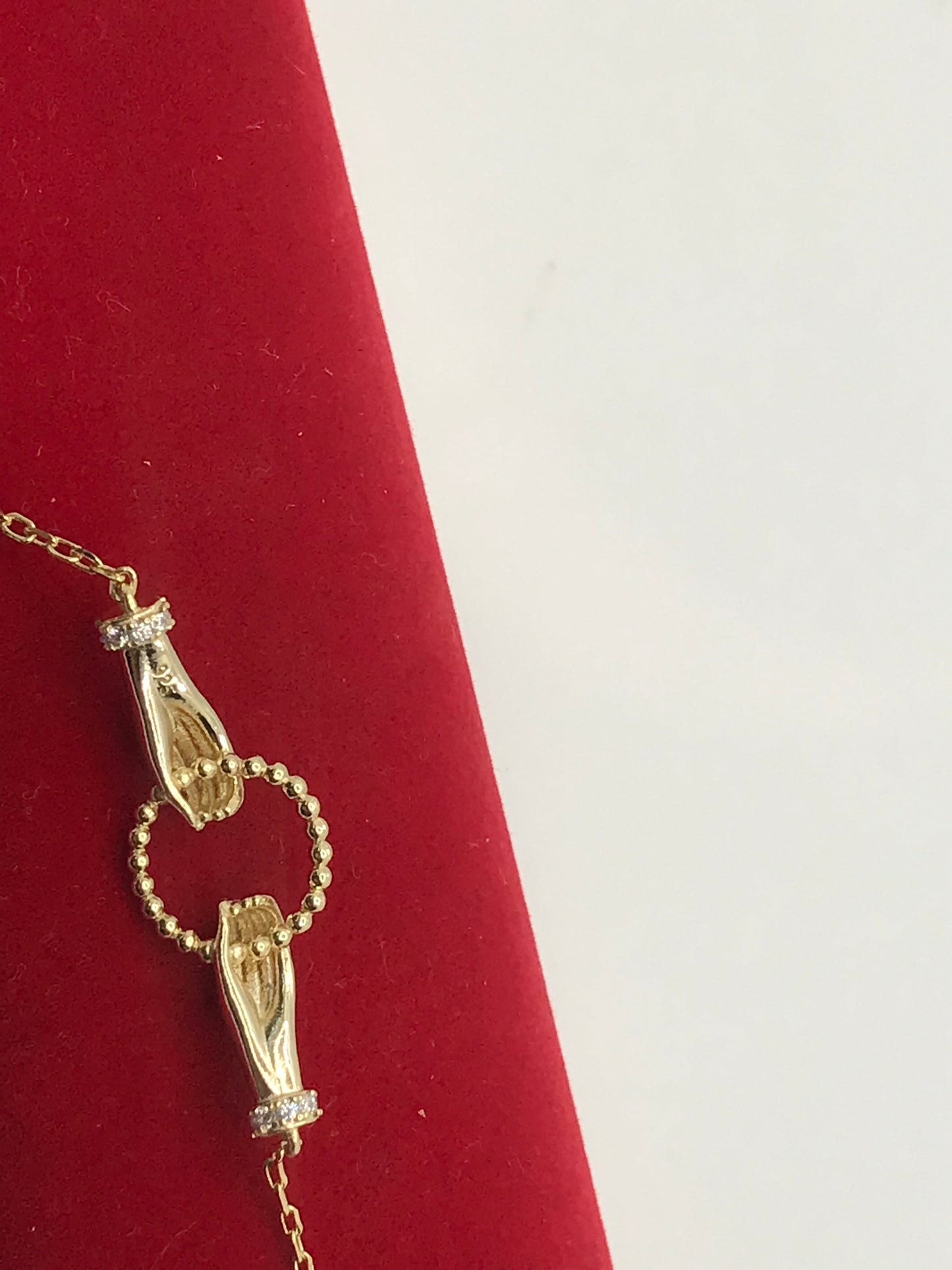 Bracelet mains en argent sterling