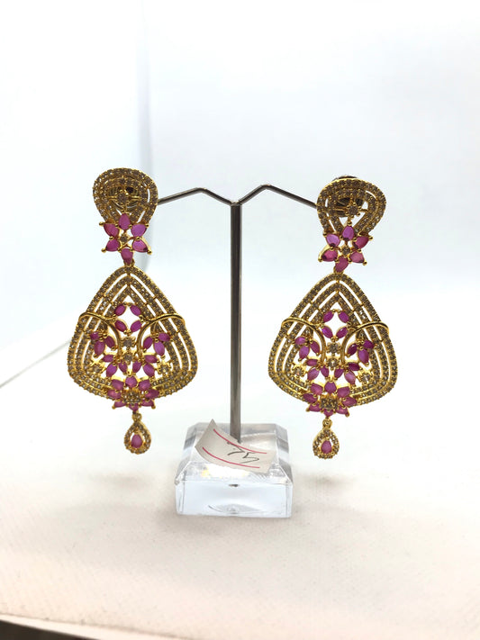 Boucles d'oreilles fantaisie plaquées or
