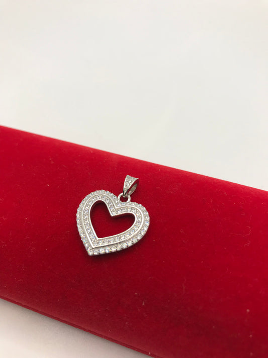 Pendentif coeur en argent sterling