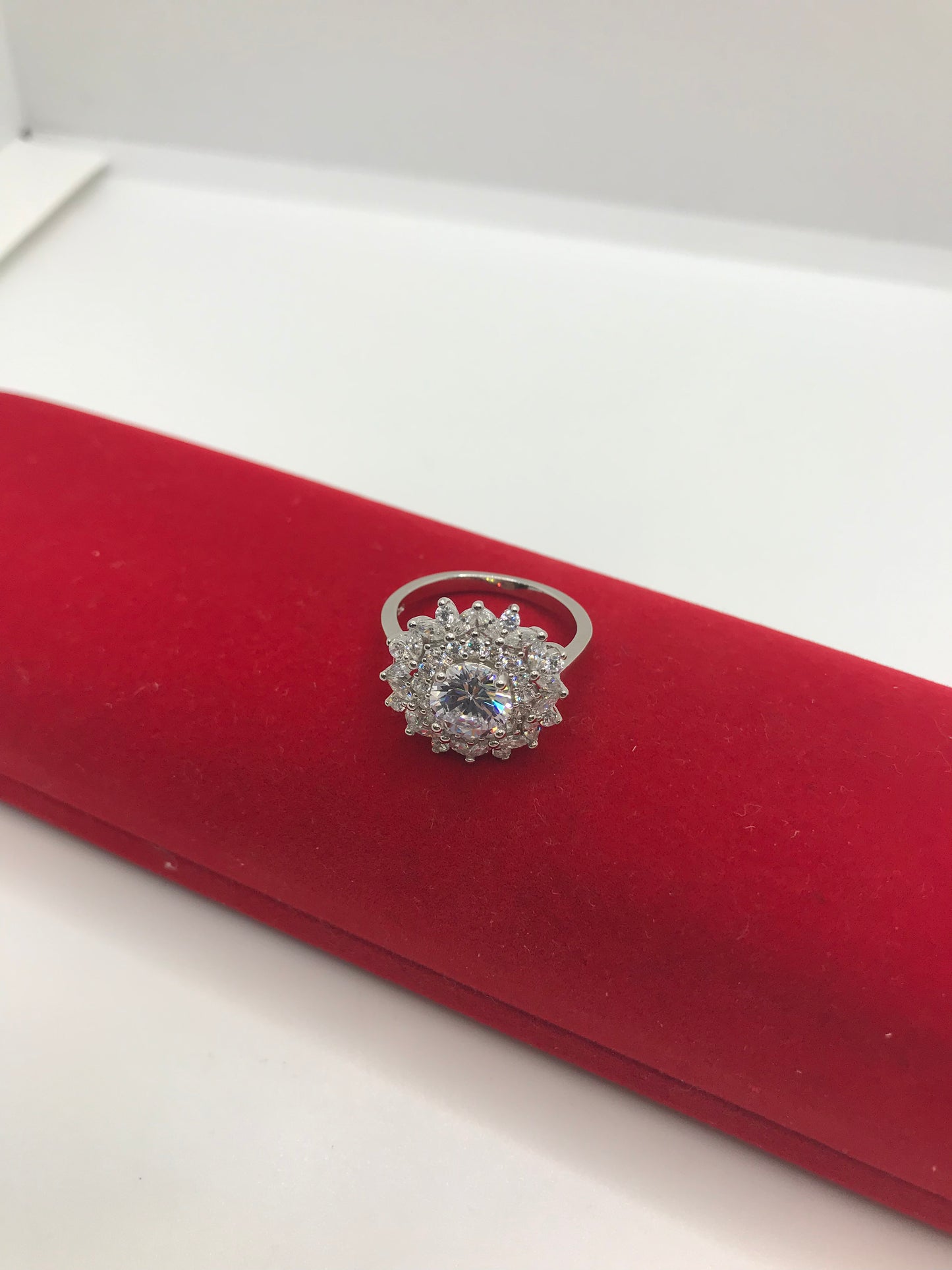 Bague fleur en argent sterling