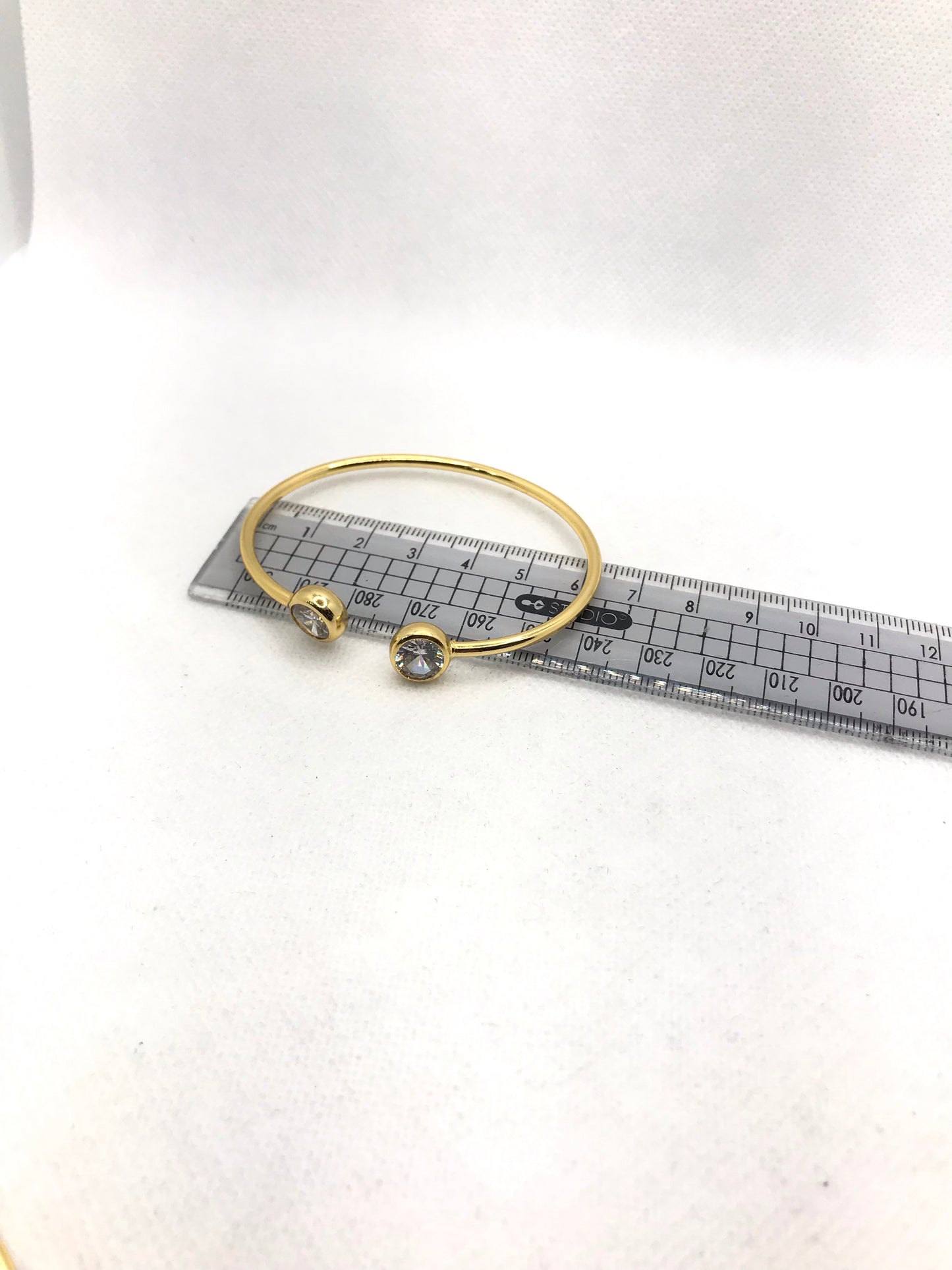 Bracelet plaqué or avec cristal