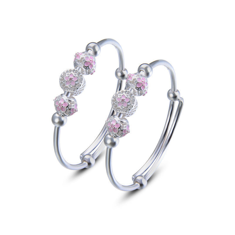 Bracelet bébé boule en argent sterling