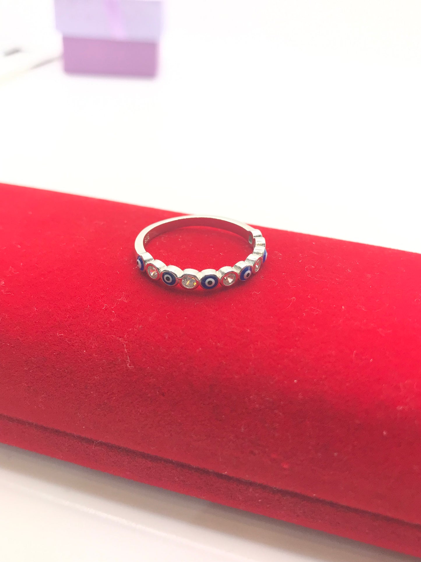 Bague mauvais œil en argent sterling