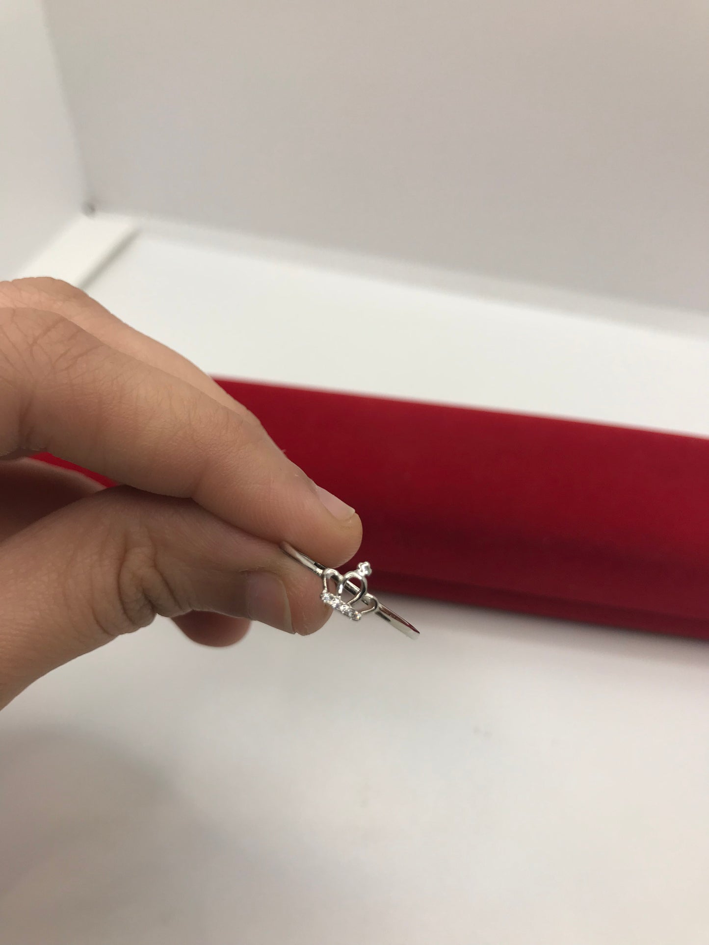 Bague couronne en argent sterling